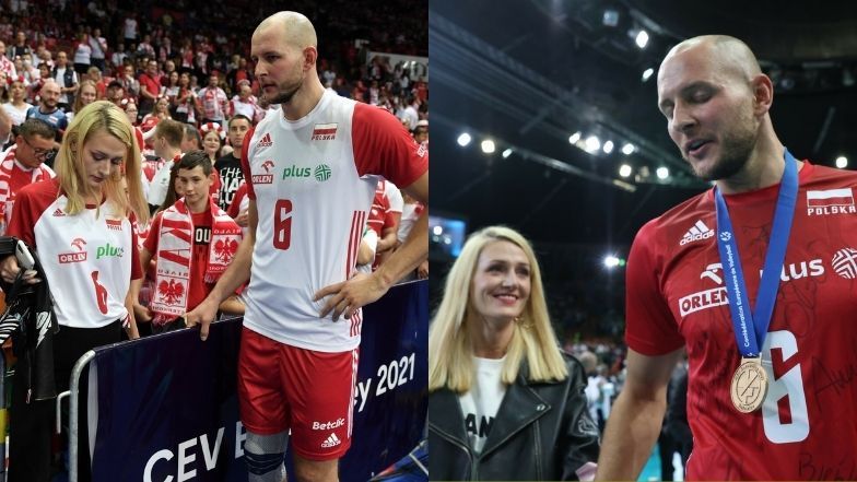 Żony i partnerki gratulują siatkarzom po meczu Polska - Serbia