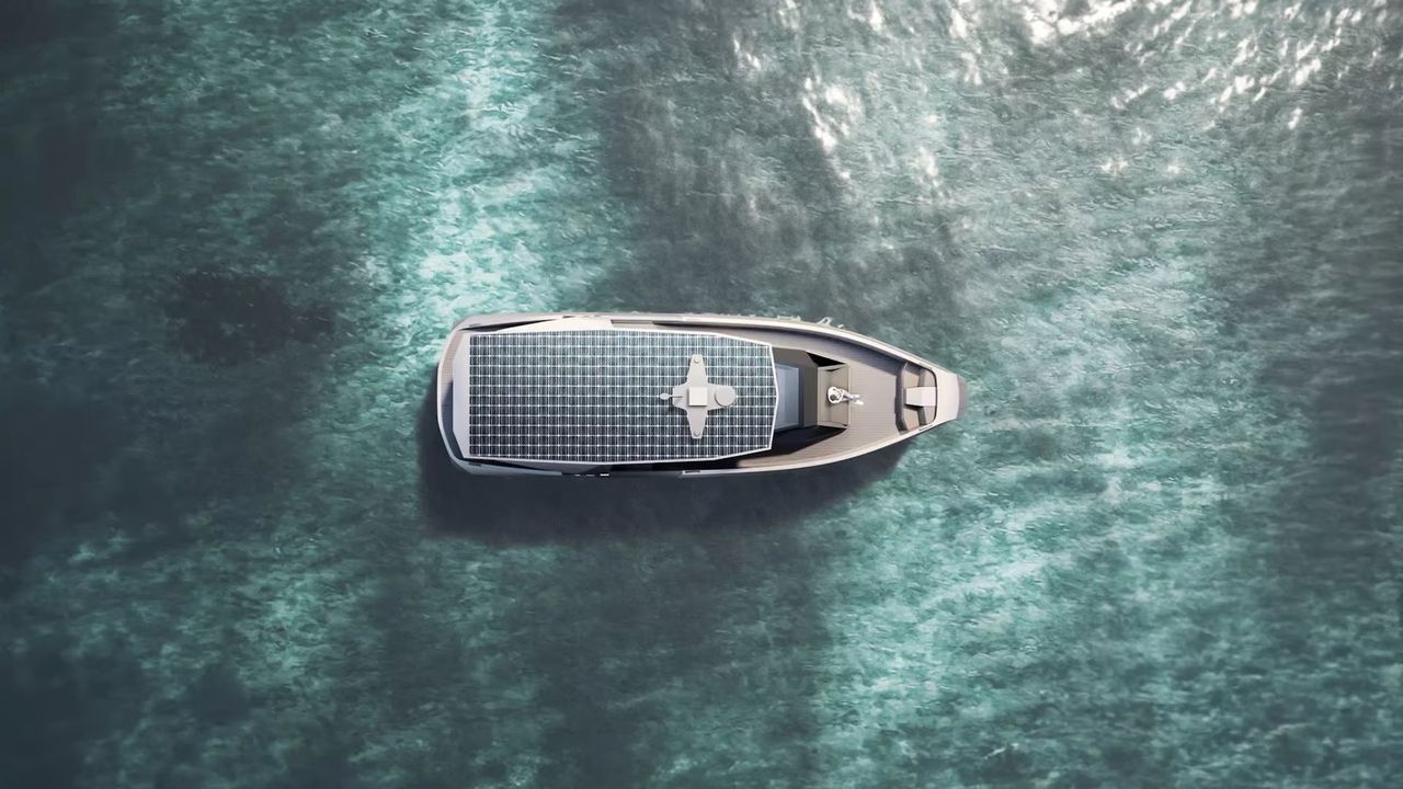 An exceptional BMW yacht.  It flows without touching the water