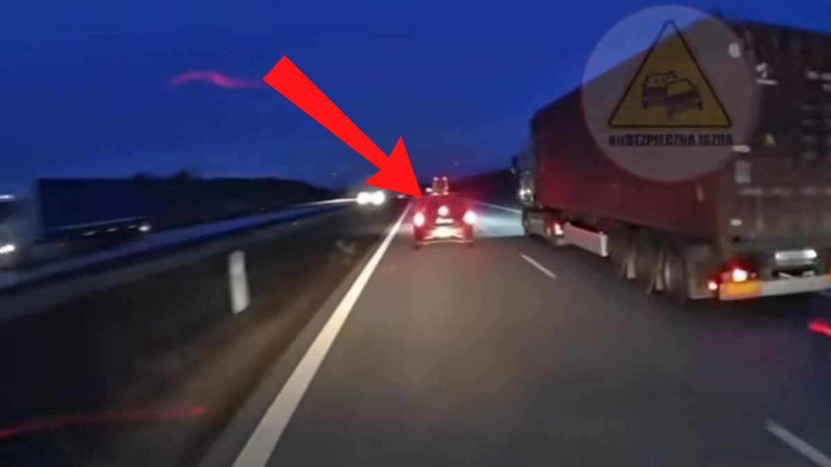 Groźne zdarzenie na drodze.