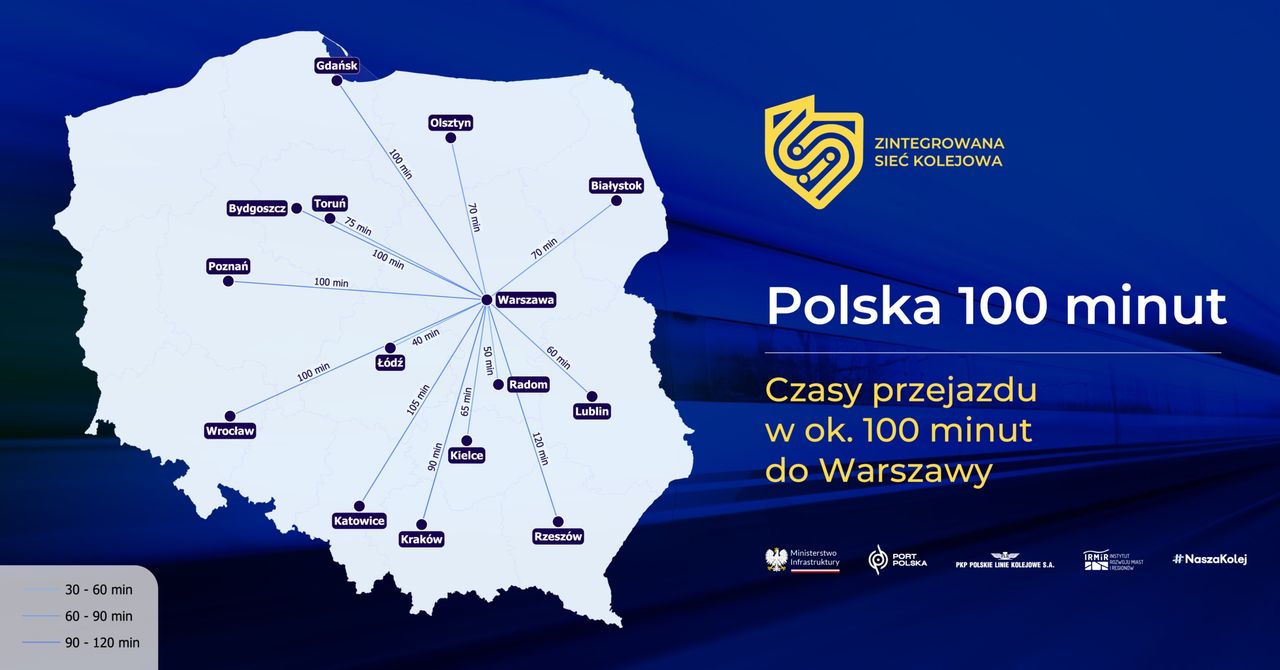 Koleje Dużych Prędkości pojadą przez Toruń i Metropolię Toruńską