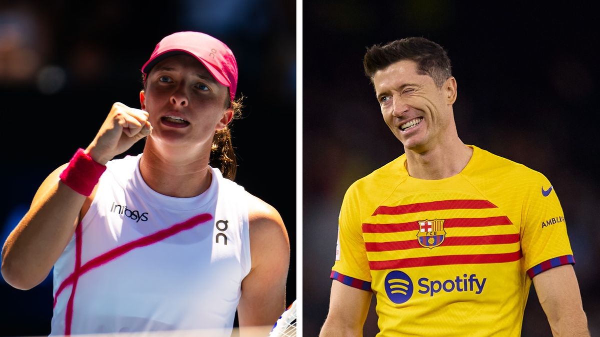 Na zdjęciu: Iga Świątek i Robert Lewandowski