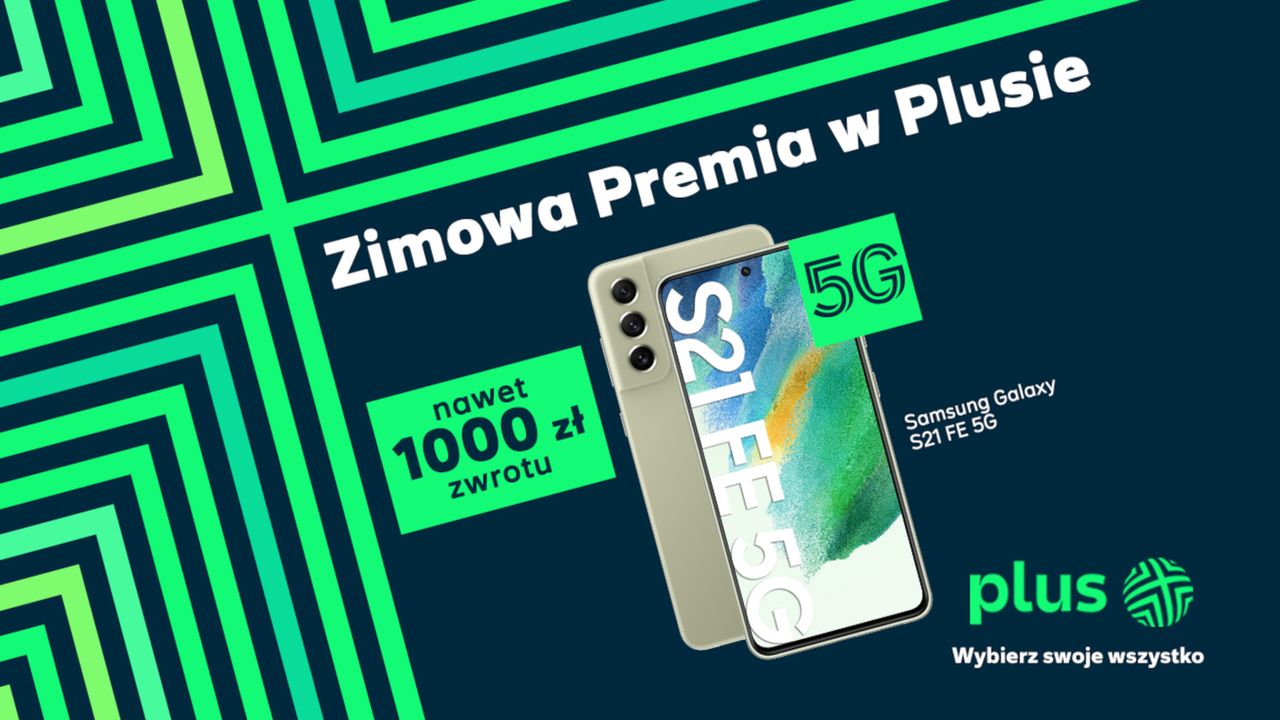 Plus z ofertą Zimowa Premia. Zwraca gotówkę za zakup smartfona