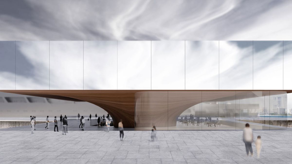 Muzeum w formie lustrzanego mostu. To pomysł na muzeum okrętów podwodnych w Szanghaju 1