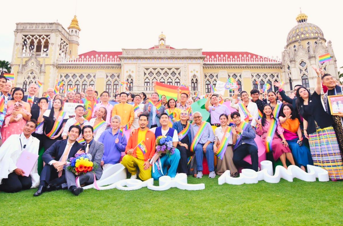 The parliament in Thailand celebrates marriage equality on June 18.