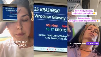 Influencerki pomstują na opóźnienia pociągów i jazdę w NIEMAL 50 STOPNIACH: "Kupiłam bilet do piekarnika"