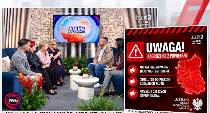 Kanał TVP przerwał program. "Musimy ewakuować się do naszego schronu"
