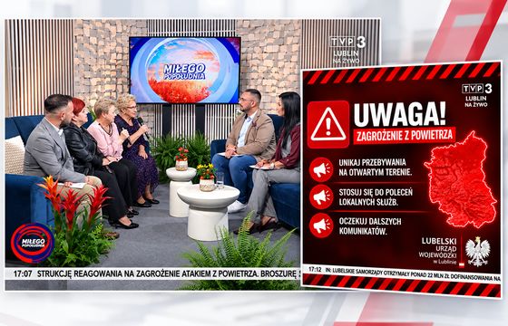 Kanał TVP przerwał program. "Musimy ewakuować się do naszego schronu"