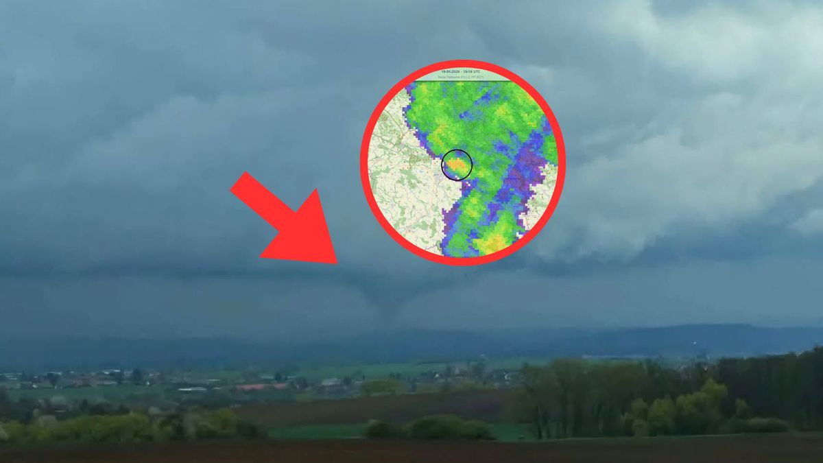 Pierwsza trąba powietrzna w Czechach