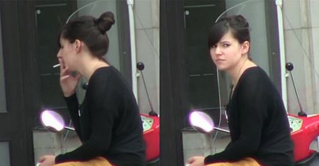 Niezadowolona Antonina pali papierosy!
