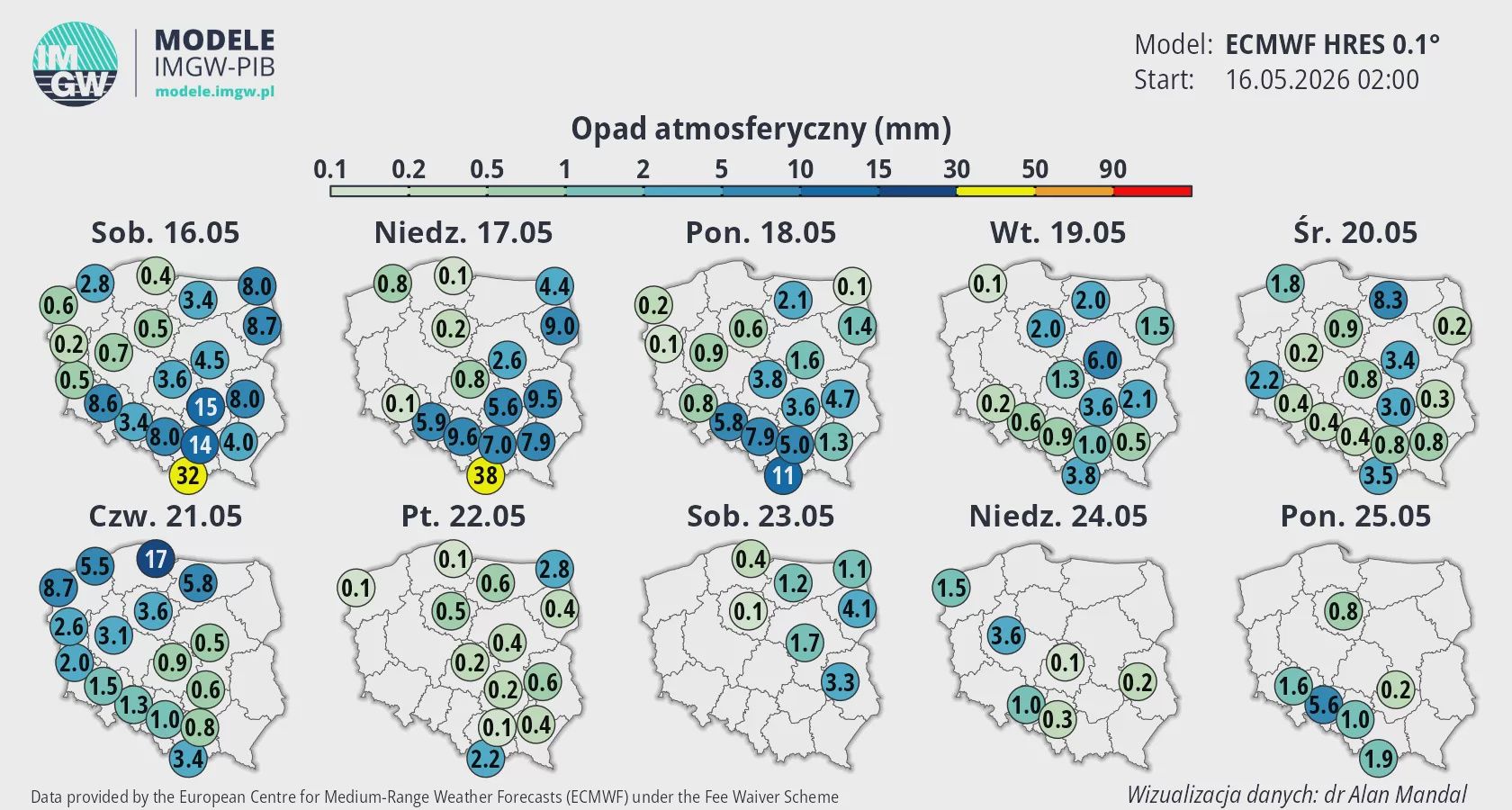 W Polsce będzie deszczowo.