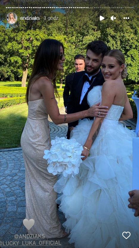 Andziaks wystąpiła na ślubie z Luką w dwóch kreacjach