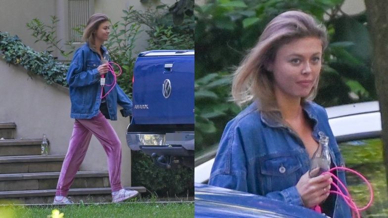 Antek Królikowski i Joanna Opozda pakują się do domu po weselu w pałacu