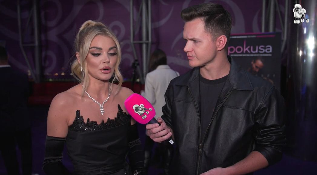 Edyta Folwarska na premierze "Pokusy"