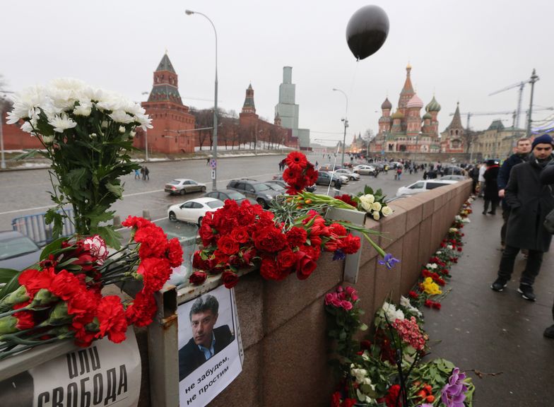 Moskwa. Miejsce, w którym postrzelony został Borys Niemcow