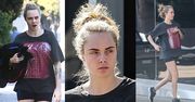 Naturalna Cara Delevingne "przyłapana" zaraz po wyjściu z siłowni. Poznalibyście ją na ulicy?