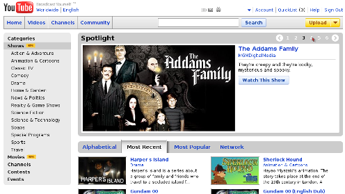 Oglądaj seriale i pełnometrażowe filmy na Youtube 1