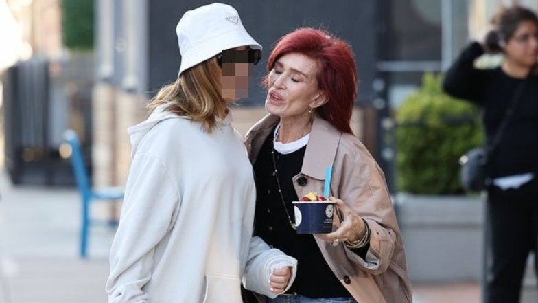 Wychudzona Sharon Osbourne widziana z wnuczką na lodach