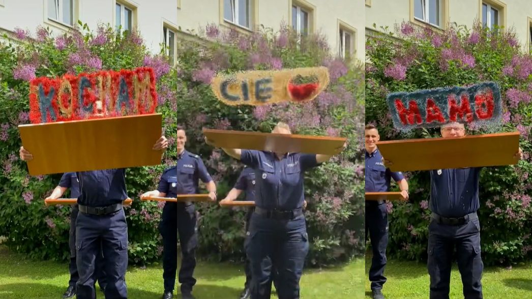 Życzenia na Dzień Mamy od policjantów na TikToku 