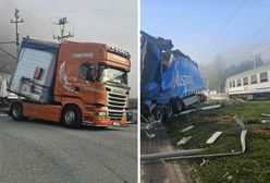 Groźny wypadek w Małopolsce. Wjechał na tory wprost pod pociąg