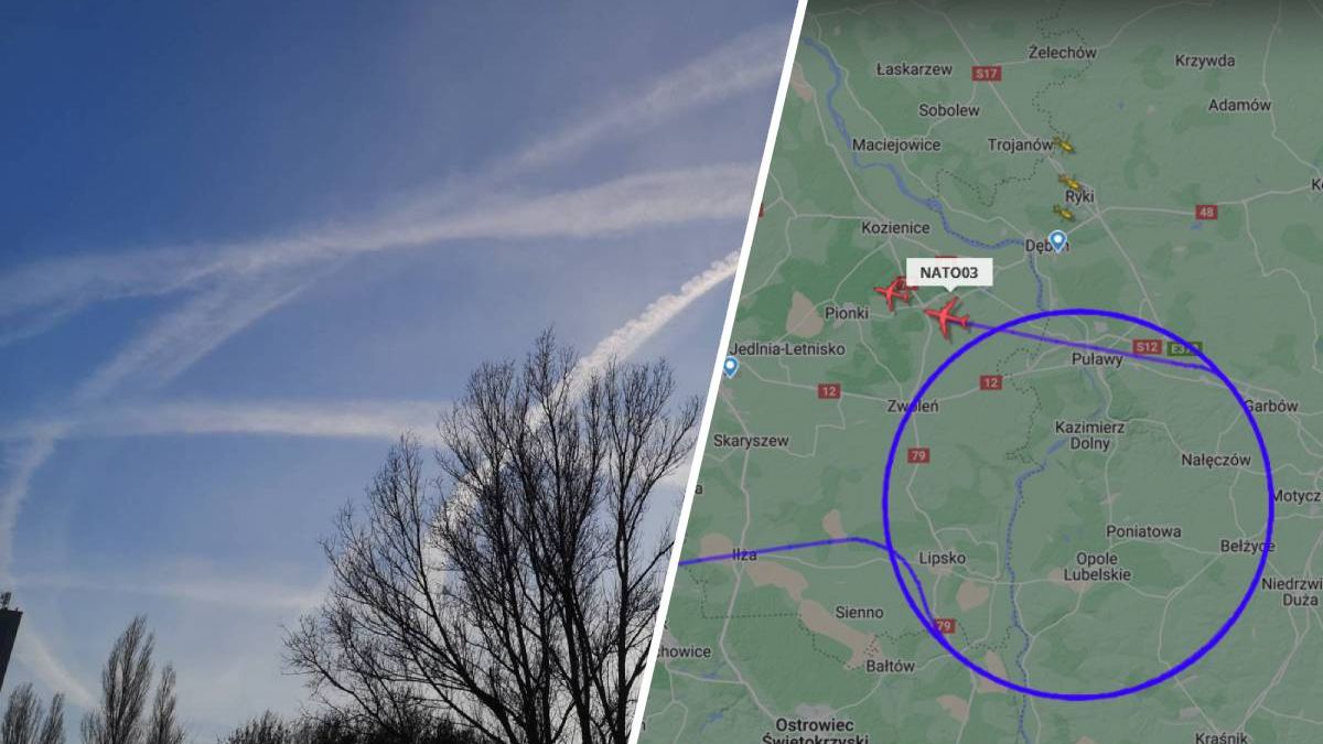Samolot wojskowy NATO krążył w środę 14 lutego 2024 r. nad województwem lubelskim