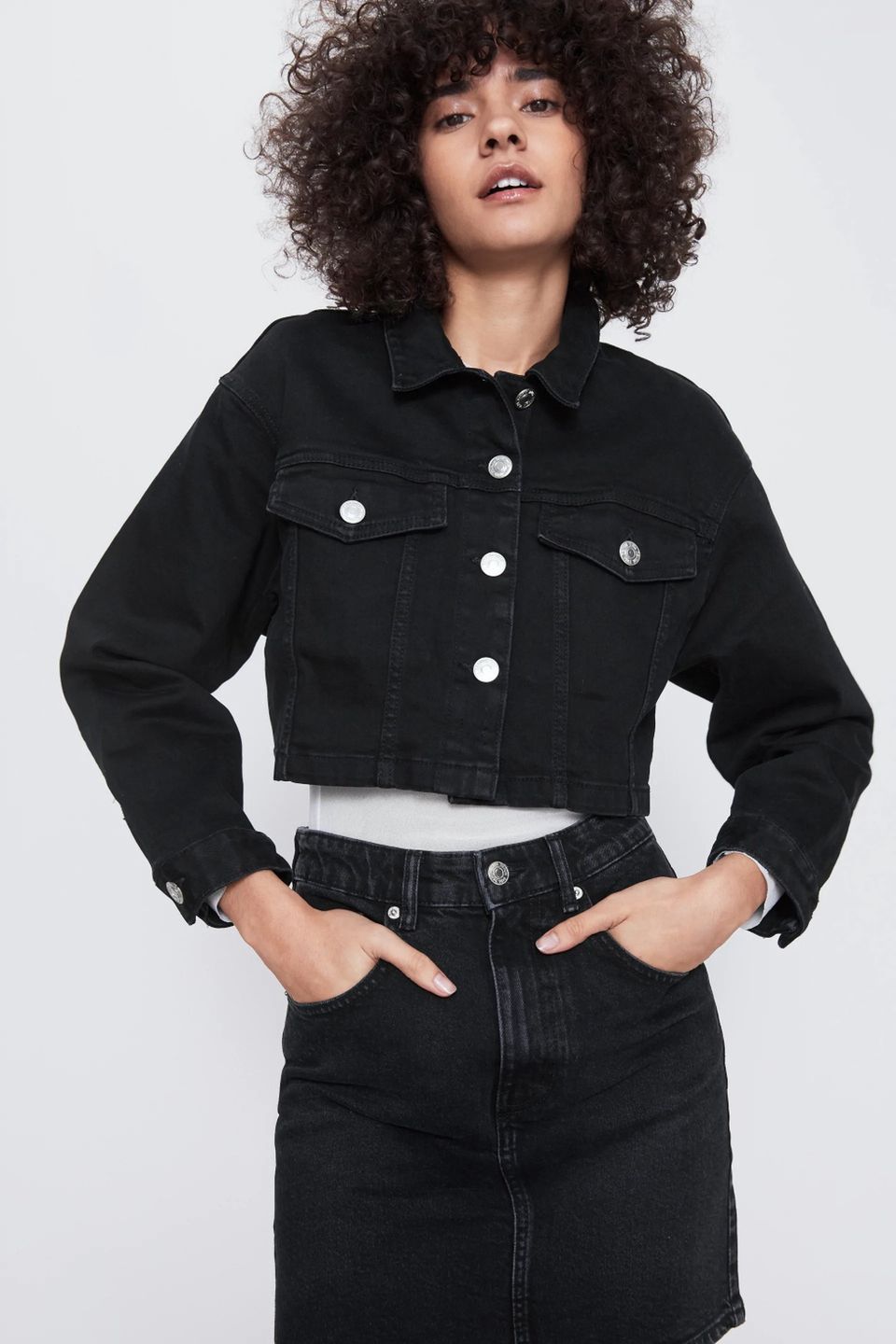 Krótka kurtka jeansowa, ZARA, 89,90 zł