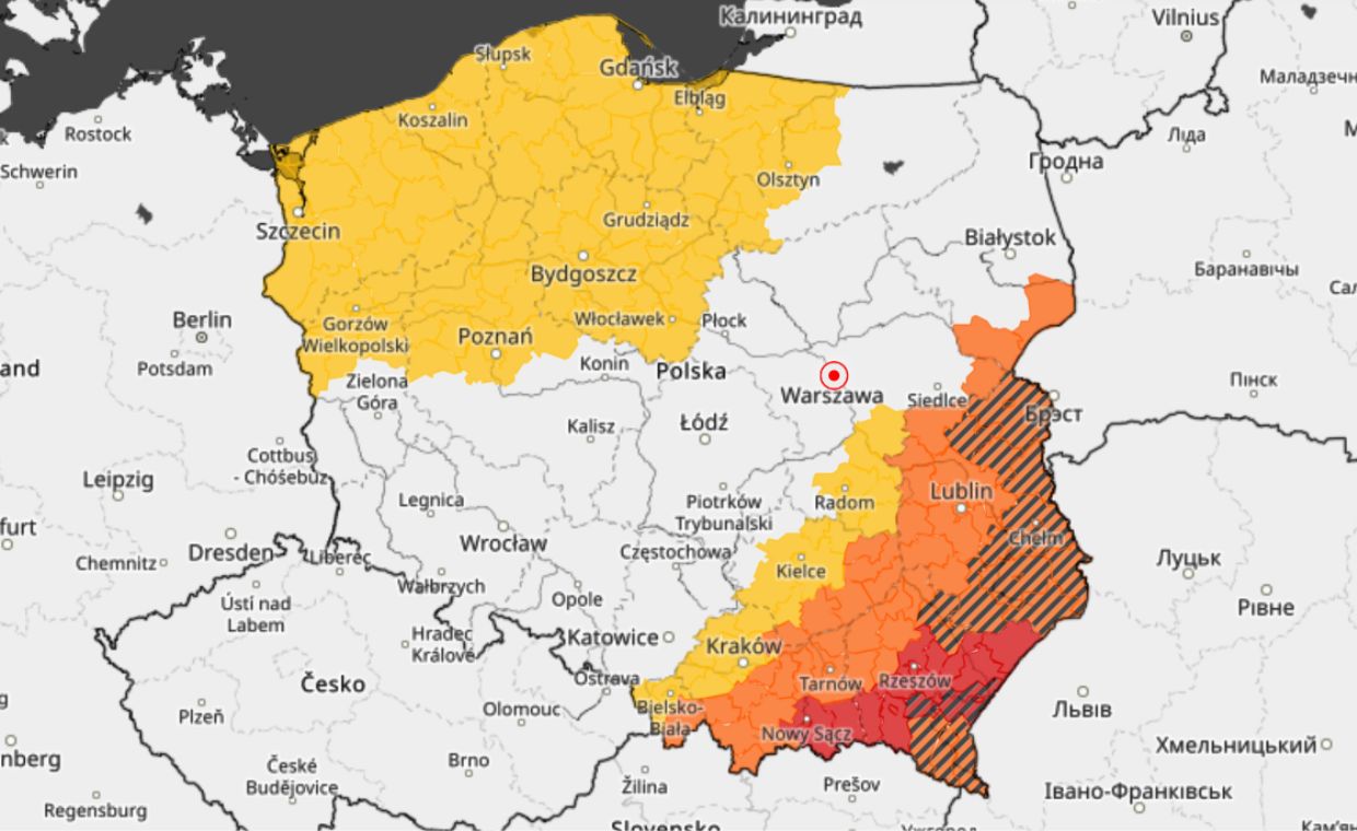 IMGW ostrzega przed burzami