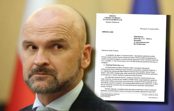 Kolejne postępowanie wobec Mety. Brzoska pokazał pismo z UODO