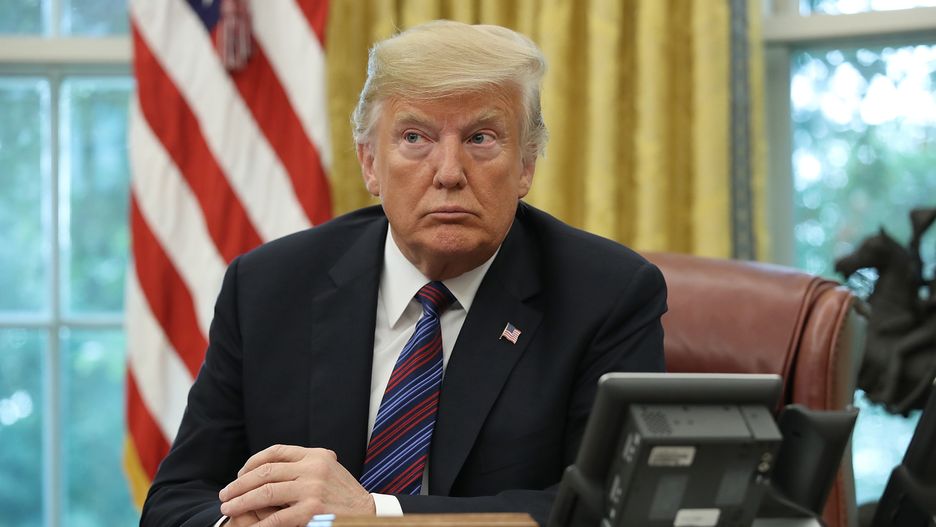 Donald Trump w Białym Domu. Zdjęcie archiwalne