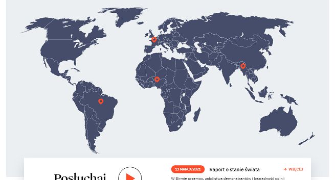 „Raport o stanie świata” z nową stroną internetową, miesięczne wsparcie na poziomie ponad 76 tys. zł
