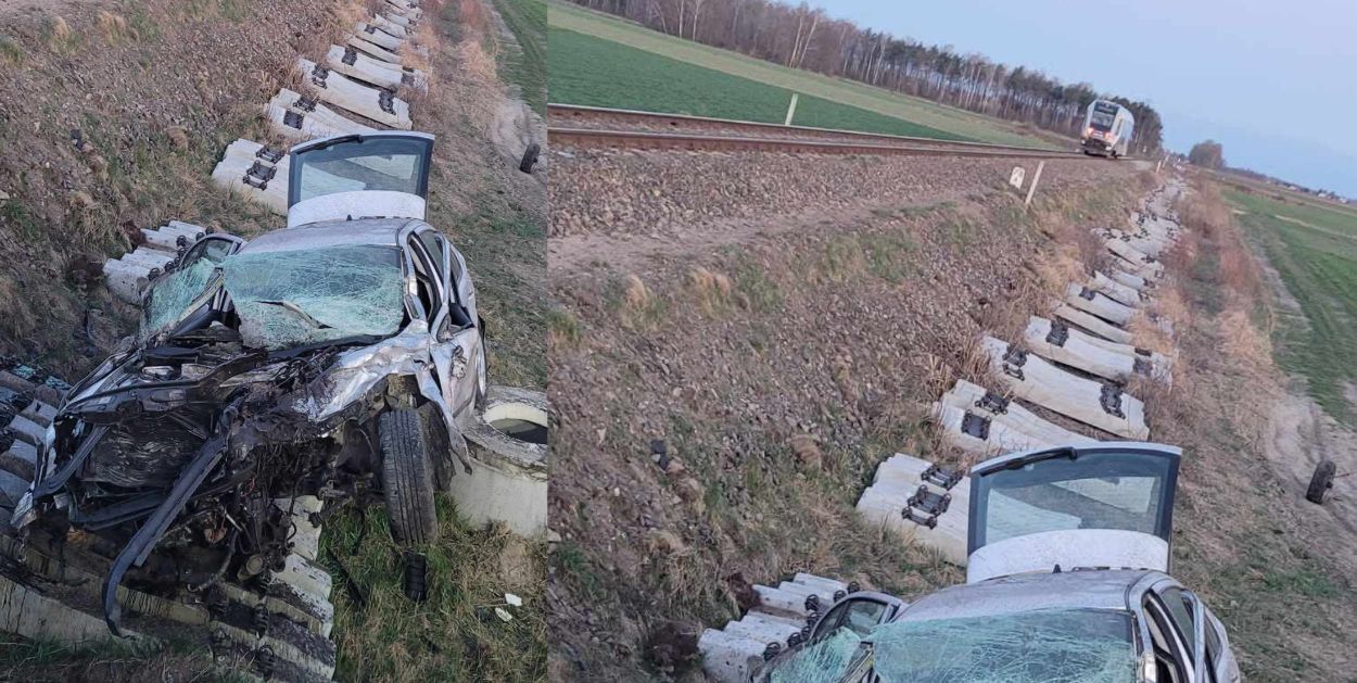 Tragedia w Woli Grąbieckiej - kierowca zginął na miejscu