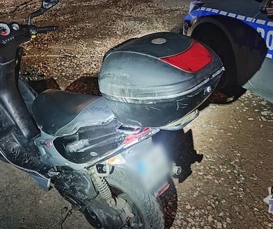 Pijany wsiadł na motorower. Pokonał go próg zwalniający