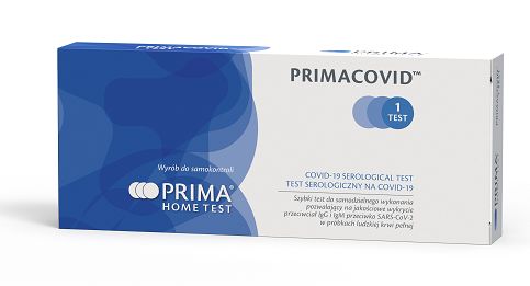Hebe sprzedaje testy Primacovid na przeciwciała SARS-COV-2 w cenie 39,99 zł