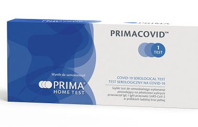 Hebe sprzedaje testy Primacovid na przeciwciała SARS-COV-2 w cenie 39,99 zł