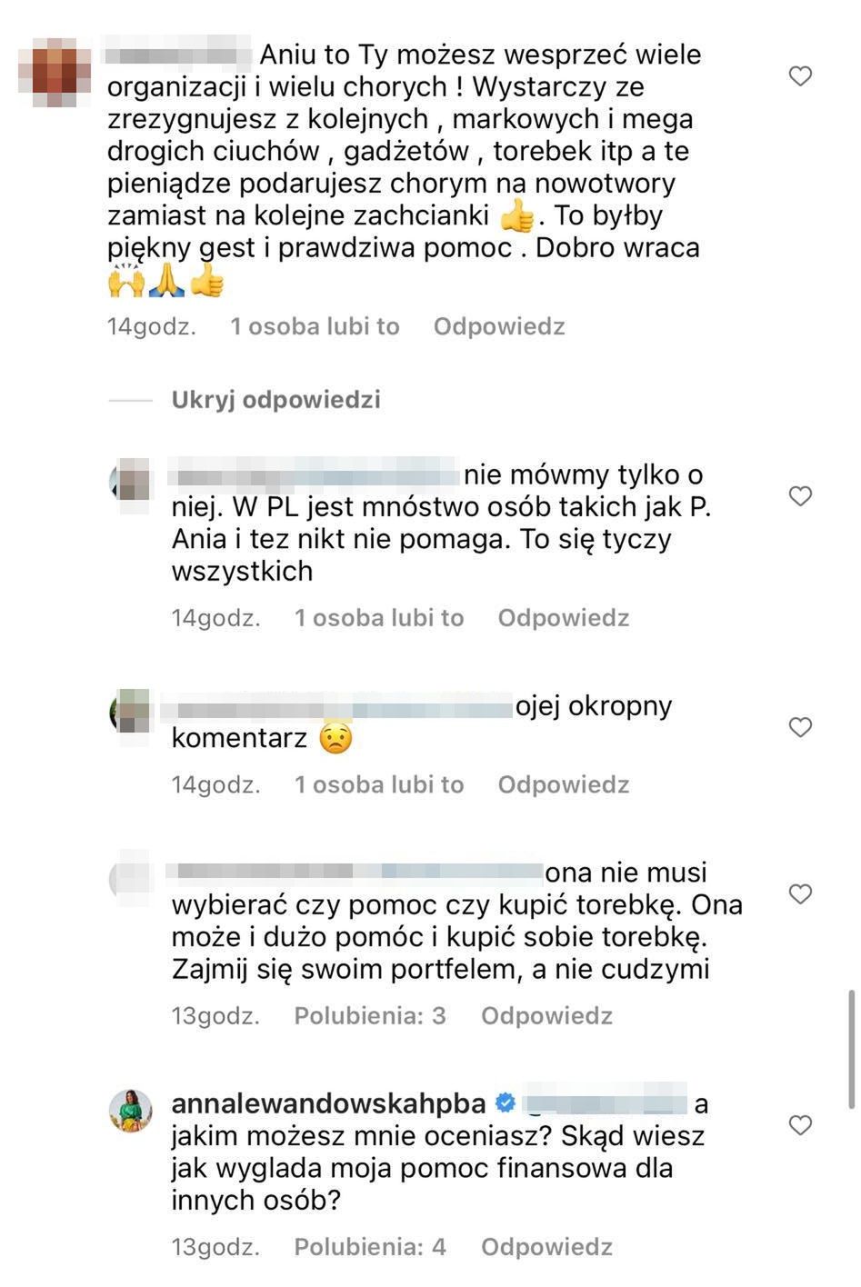 Odpowiedź Anny Lewandowskiej