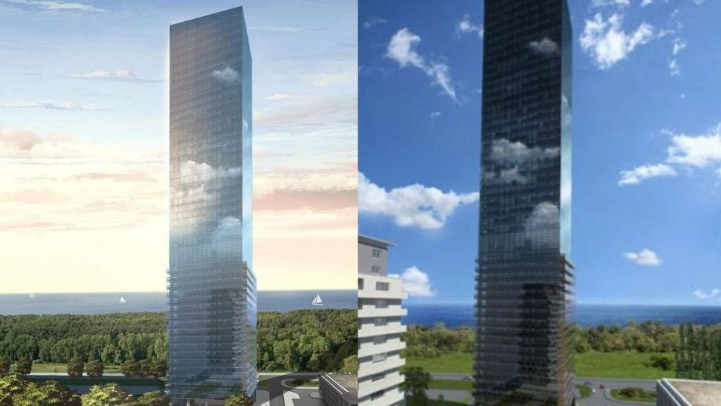 Pierwotne plany inwestora zakładały budowę obiektu o wysokości ponad 200 metrów. 