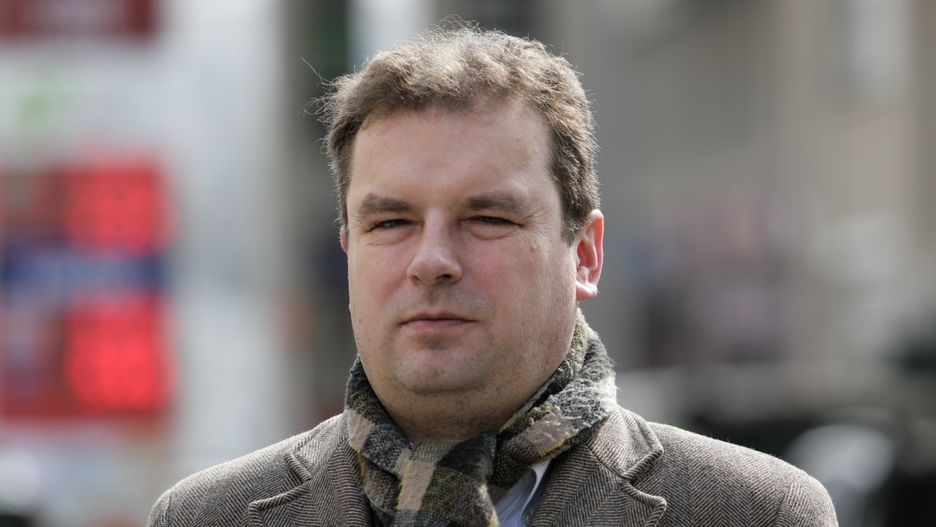 Warszawa 26.03.2021. Konferencja prasowa politykow Konfederacji przed stacja Orlen na ulicy Polnej poswiecona wysokim cenom paliw. N/z Jacek Wilk.