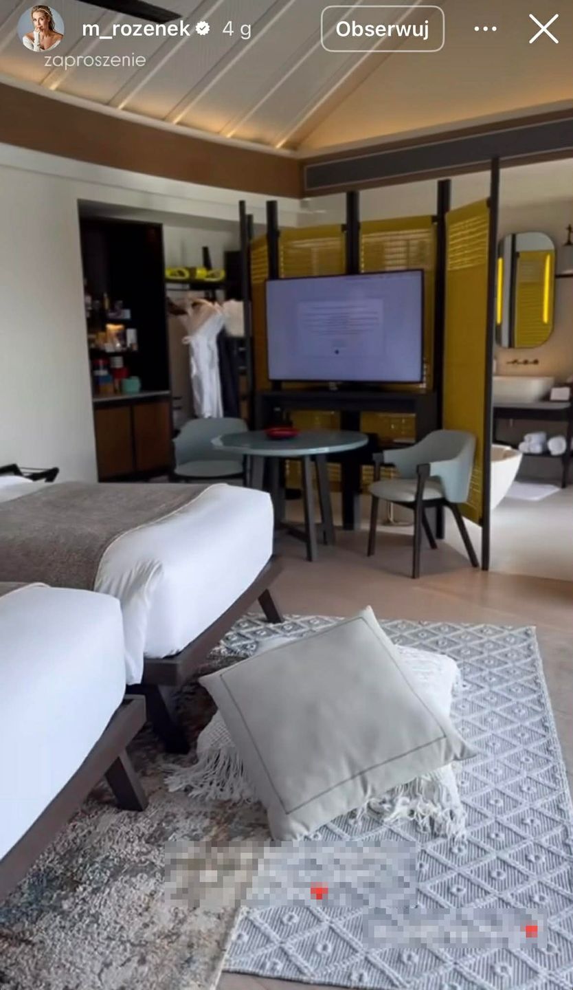 Małgorzata Rozenek nadaje z kurortu na Malediwach