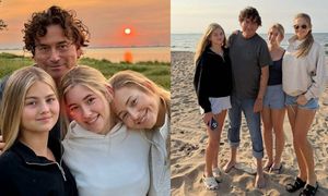 Piotr Rubik chwali się swoją rodziną na plaży w Chicago. Agata zapozowała u boku córek. Wyglądają JAK SIOSTRY? (FOTO)