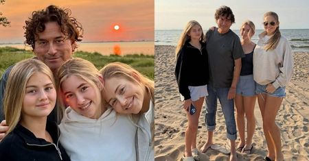 Piotr Rubik chwali się swoją rodziną na plaży w Chicago. Agata zapozowała u boku córek. Wyglądają JAK SIOSTRY? (FOTO)