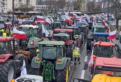 Setki porzuconych traktorów na ulicach Warszawy. Nagranie z protestu AgroUnii