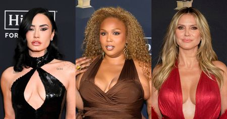 Gwiazdy świecą dekoltami na imprezie przed Grammy: odmieniona Demi Lovato, lżejsza o 30 kg Lizzo, Heidi Klum (ZDJĘCIA)