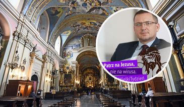 "Patrz na Jezusa, nie na wirusa". Kontrowersyjna nakładka na zdjęciu wicemarszałka