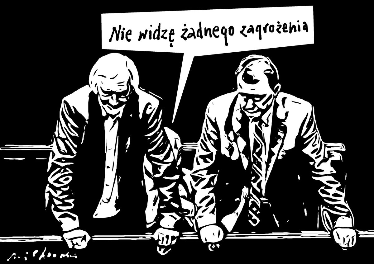 Jarosław Kaczyński się nie boi. Nie tylko przez kolegów, którzy osłaniają go swoim ciałem