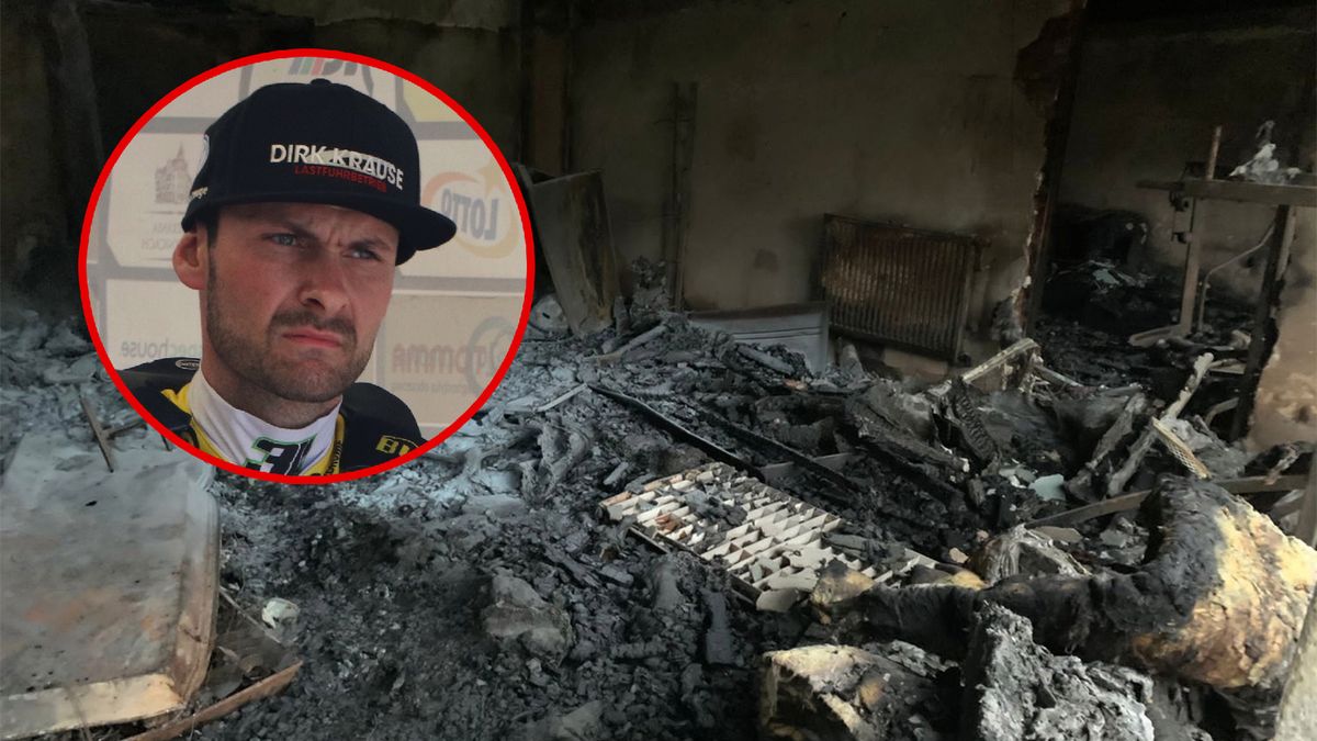 Materiały prasowe / zrzutka.pl / Na zdjęciu: Kevin Woelbert i jego garaż po pożarze 