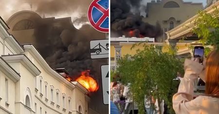 Płonęła "chluba" Moskwy. Nagrania z Rosji krążą w sieci