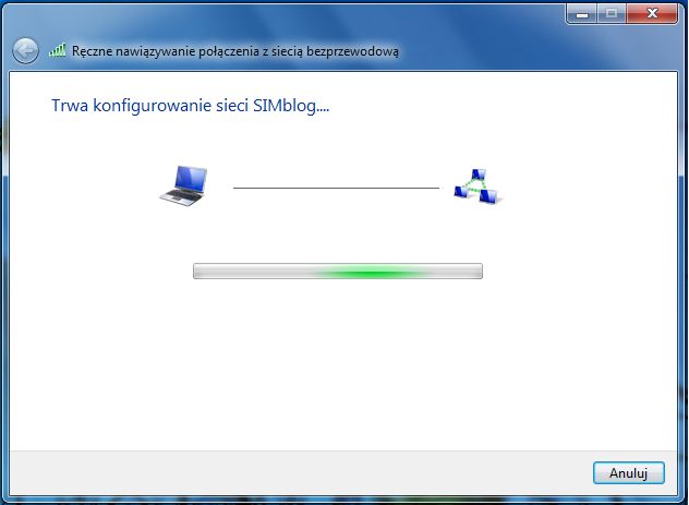 Sieć ad-hoc na Windows 7 5