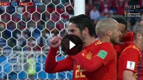 Mundial 2018. Hiszpania - Maroko. Gol Isco na 1:1 (TVP Sport)