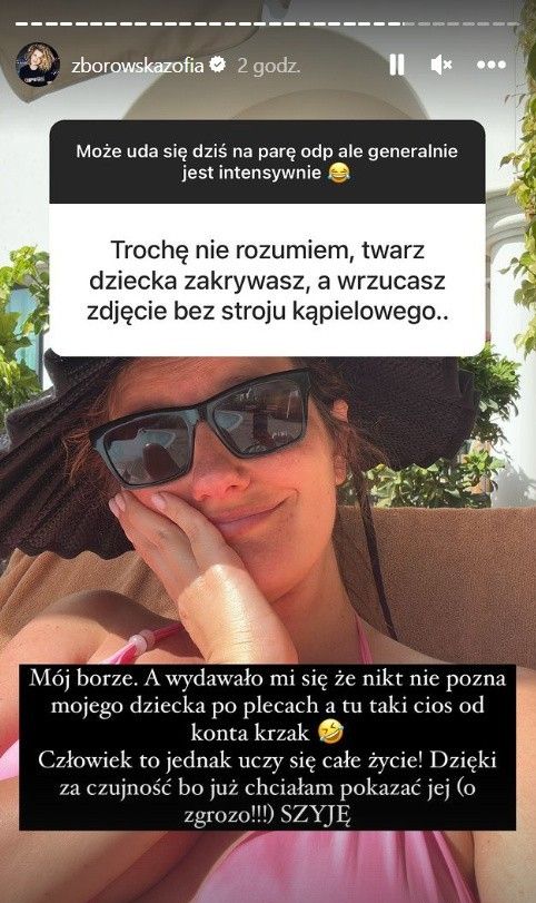 Zofia Zborowska odpowiada na nieprzychylną wiadomość
