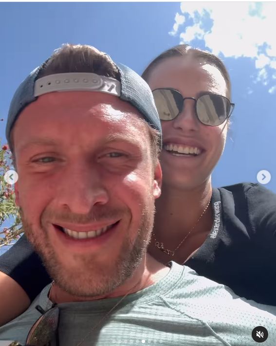 Aryna Sabalenka with her partner