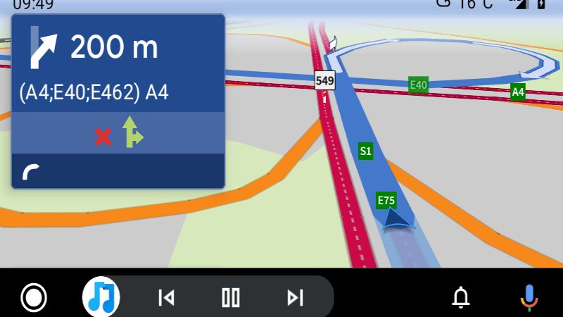 AutoMapa w Android Auto